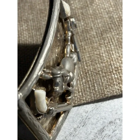 Vintage Rare Rodeo Cowboy Colt Revolvers Pat Pending Belt Buckle Bronco 3-D - Picture 7 of 9